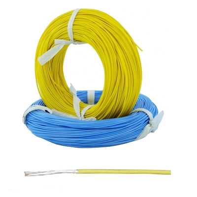 qualité  Yellow Color PTFE Insulated Wires 8 12 18 20 26 28 30 Awg PTFE Wire Usine