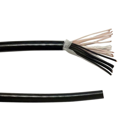 La bande multi des noyaux 24AWG a isolé le câble noir électrique flexible de gaine