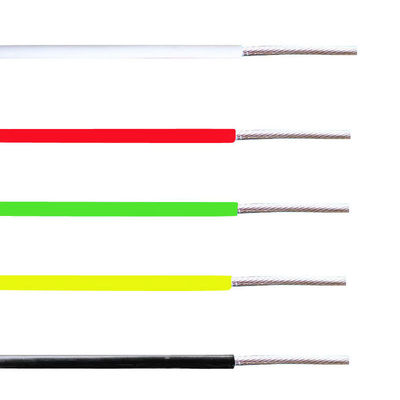 Fil de connexion isolé en PFA en cuivre argenté avec options de 1 à 5 conducteurs et une plage de tailles de 0,05 à 6 mm² pour les applications à haute température