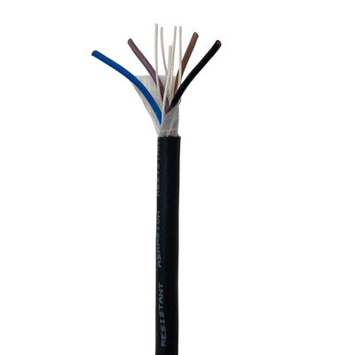 L'isolation noire PUR de PVC de couleur câble le câble ignifuge