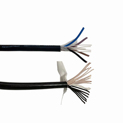 le PVC flexible superbe de câble revêtu de 24awg PUR a isolé la résistance d'huile